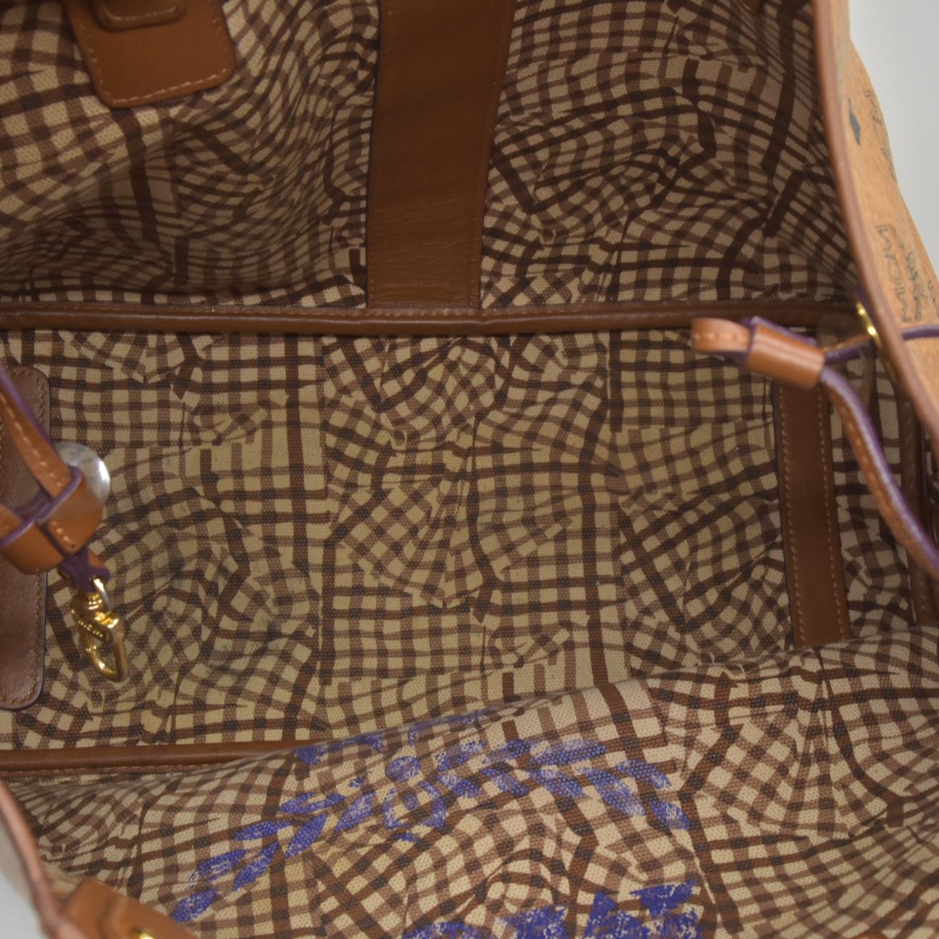 $730 MCM Medium Liz Reversible Tote Cognac
