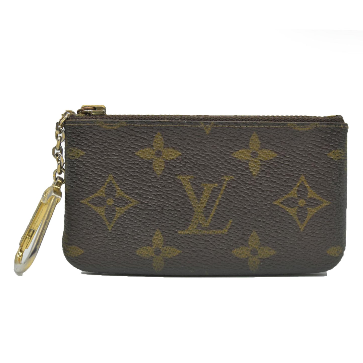 $345 LOUIS VUITTON Monogram Coin Purse Key Pochette Cles ET0910