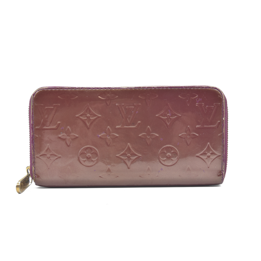 LOUIS VUITTON Monogram Vernis Zippy round zipper Long Wallet CA0098