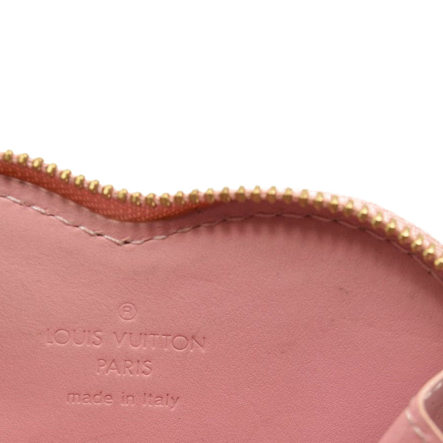 USED $590 Louis Vuitton Baby Pink Monogram Heart Coin Purse