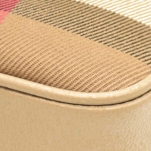 AUCTION $1450 Burberry Calfskin Vintage Check Small Camera Bag Archive Beige