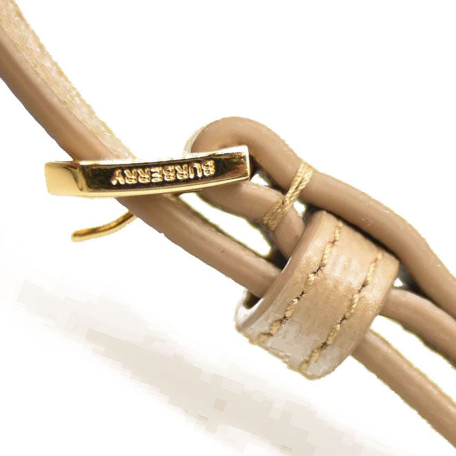 AUCTION $1450 Burberry Calfskin Vintage Check Small Camera Bag Archive Beige