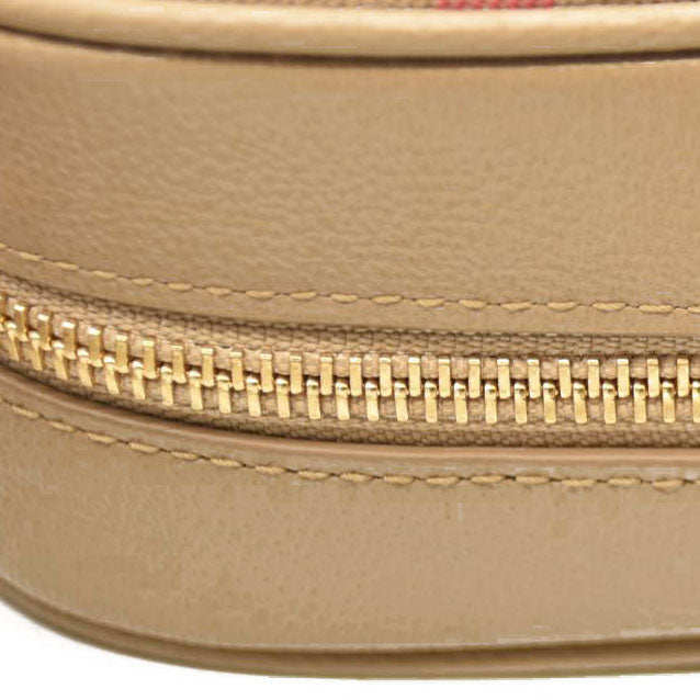 AUCTION $1450 Burberry Calfskin Vintage Check Small Camera Bag Archive Beige