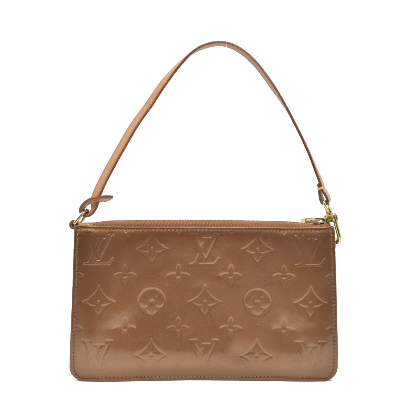 $740 Louis Vuitton  Vernis Lexington Pochette Noisette