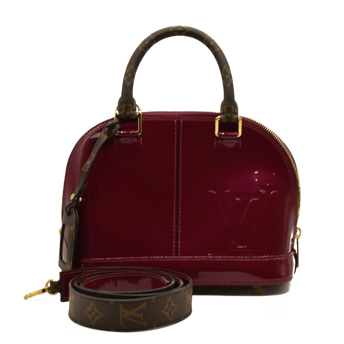 LOUIS VUITTON  Patent Monogram Alma BB Magenta