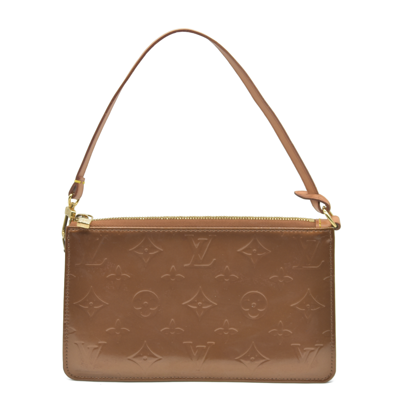 $740 Louis Vuitton  Vernis Lexington Pochette Noisette