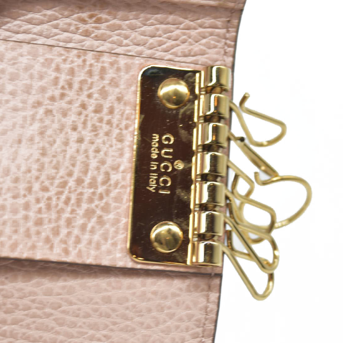 AUCTION $350 GUCCI GG Marmont GG Supreme Leather 6 Ring Key Case