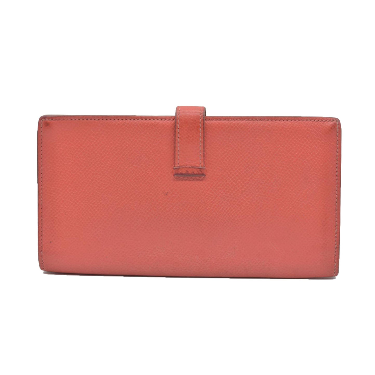 AUCTION $1570 Hermes Epsom Bearm Souffle Bifold Wallet Pink