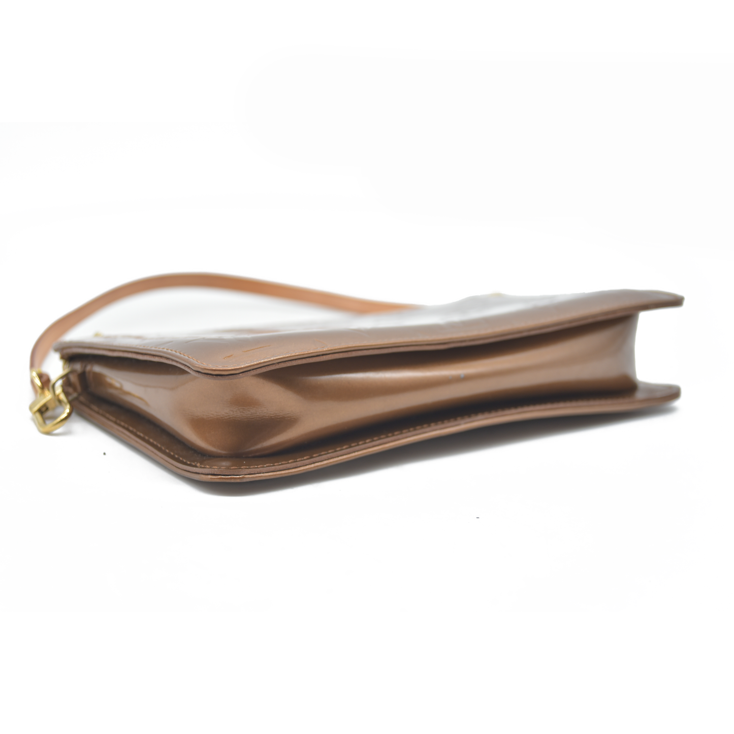 $740 Louis Vuitton  Vernis Lexington Pochette Noisette