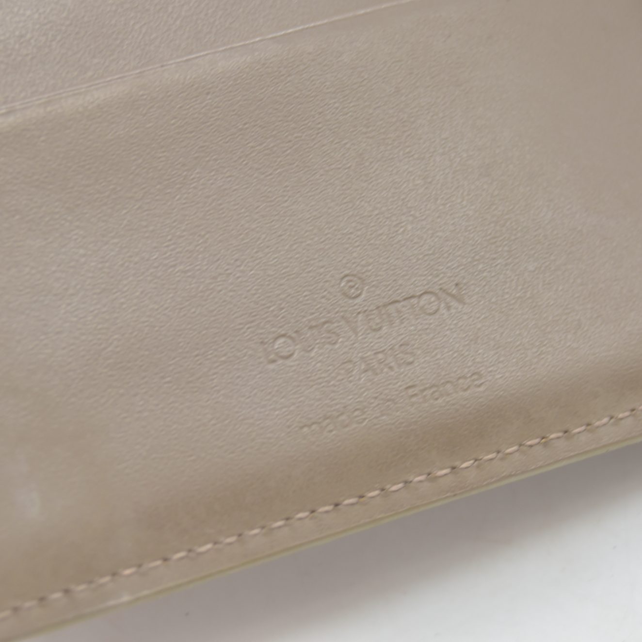 $450 2000 Louis Vuitton Epi Porte Feiulle Elastic Leather Trifold Wallet Gray MI0070