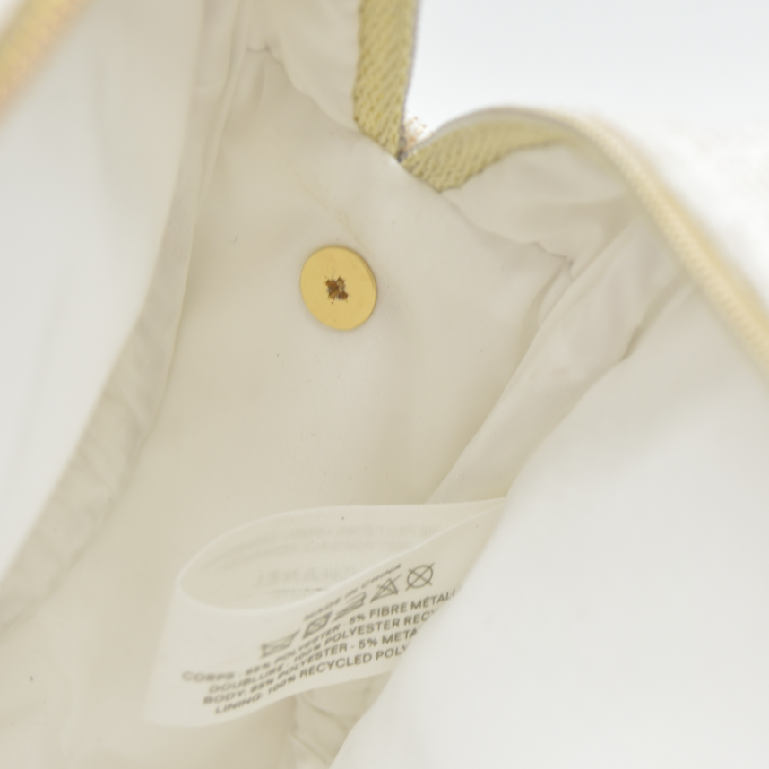 Chanel White & Gold Modified Camera-Style Shoulder Bag (GWP)