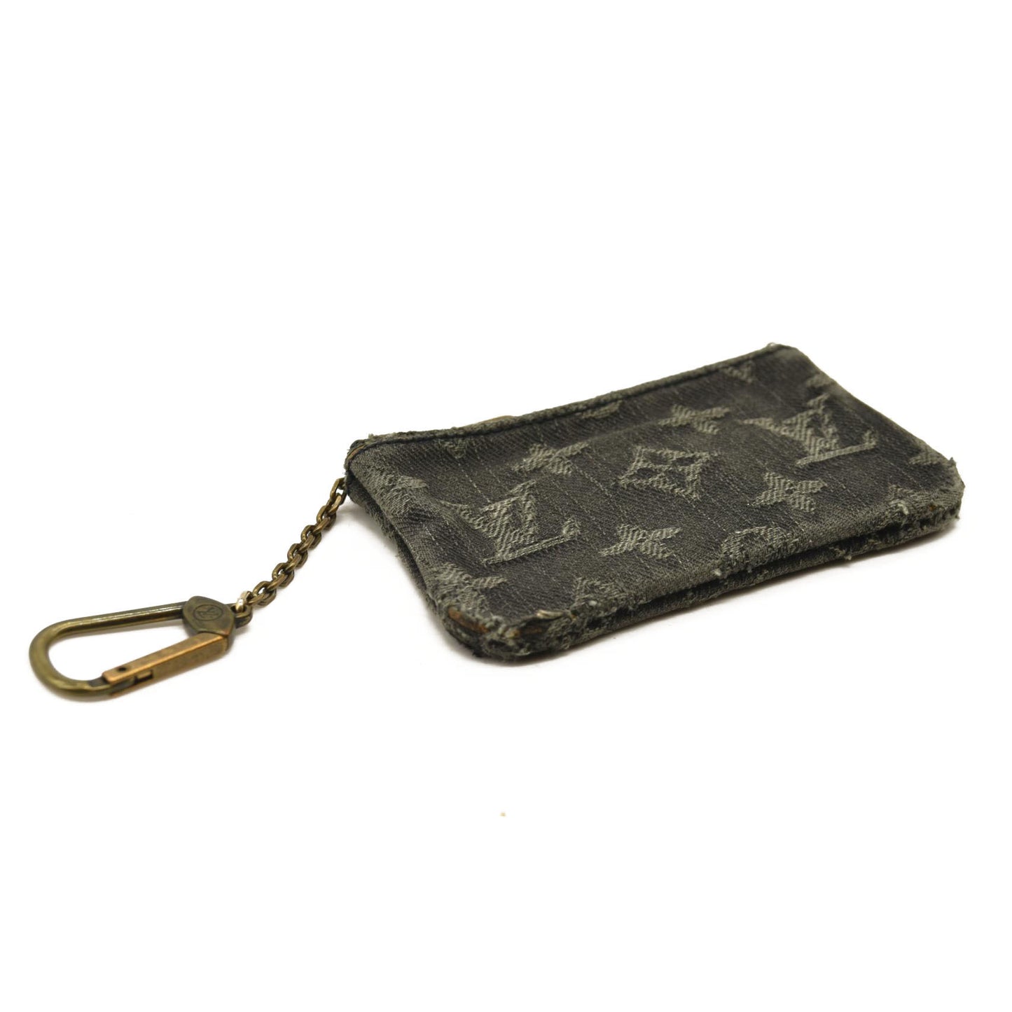 LOUIS VUITTON Denim Neo Key Pouch Black CA1038