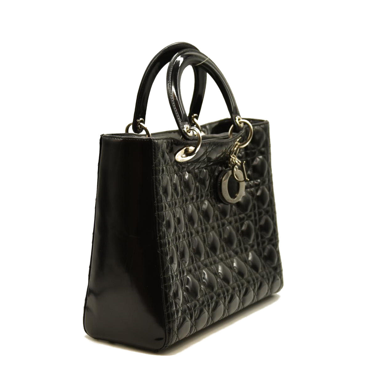 Christian Dior  Patent Cannage Large Lady Dior Black