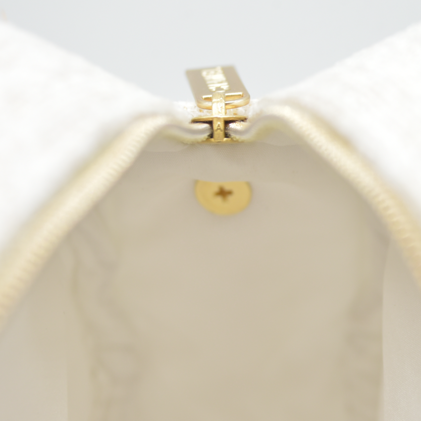 Chanel White & Gold Modified Camera-Style Shoulder Bag (GWP)