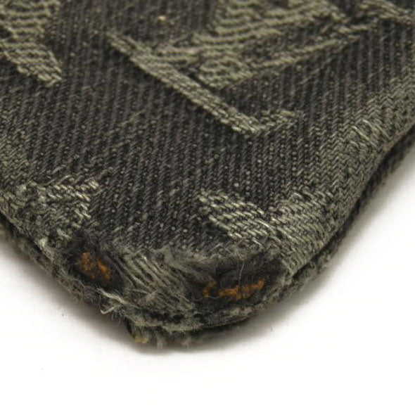 LOUIS VUITTON Denim Neo Key Pouch Black CA1038