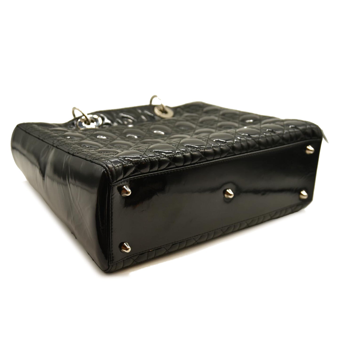 Christian Dior  Patent Cannage Large Lady Dior Black