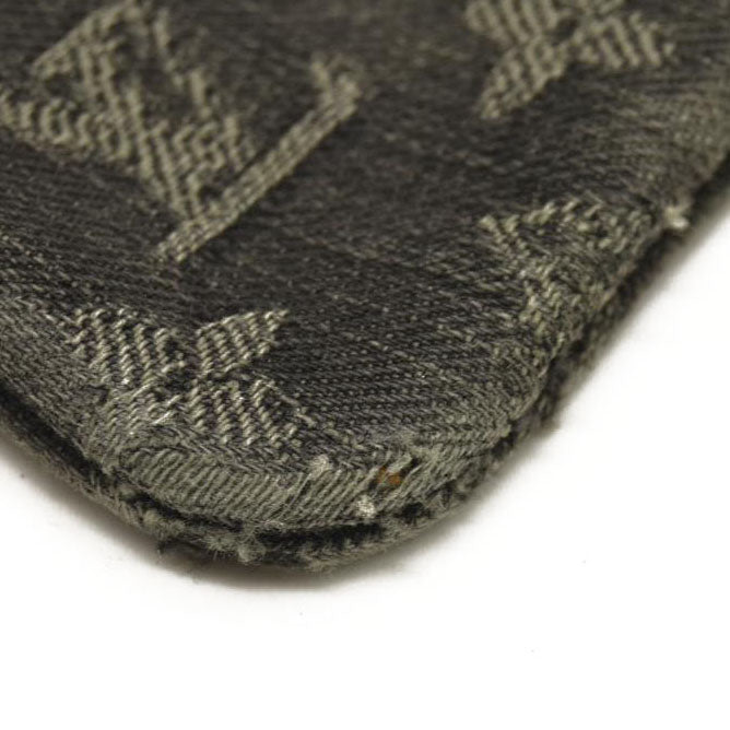 LOUIS VUITTON Denim Neo Key Pouch Black CA1038