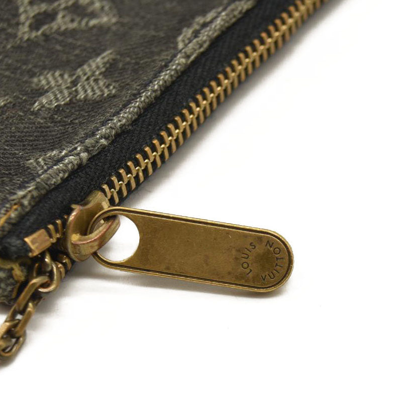 LOUIS VUITTON Denim Neo Key Pouch Black CA1038