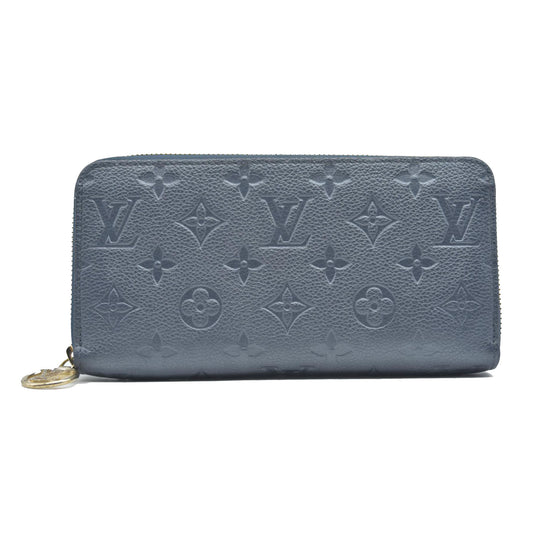 $1170 Louis Vuitton LV Monogram Empreinte Leather Zippy Wallet RFID