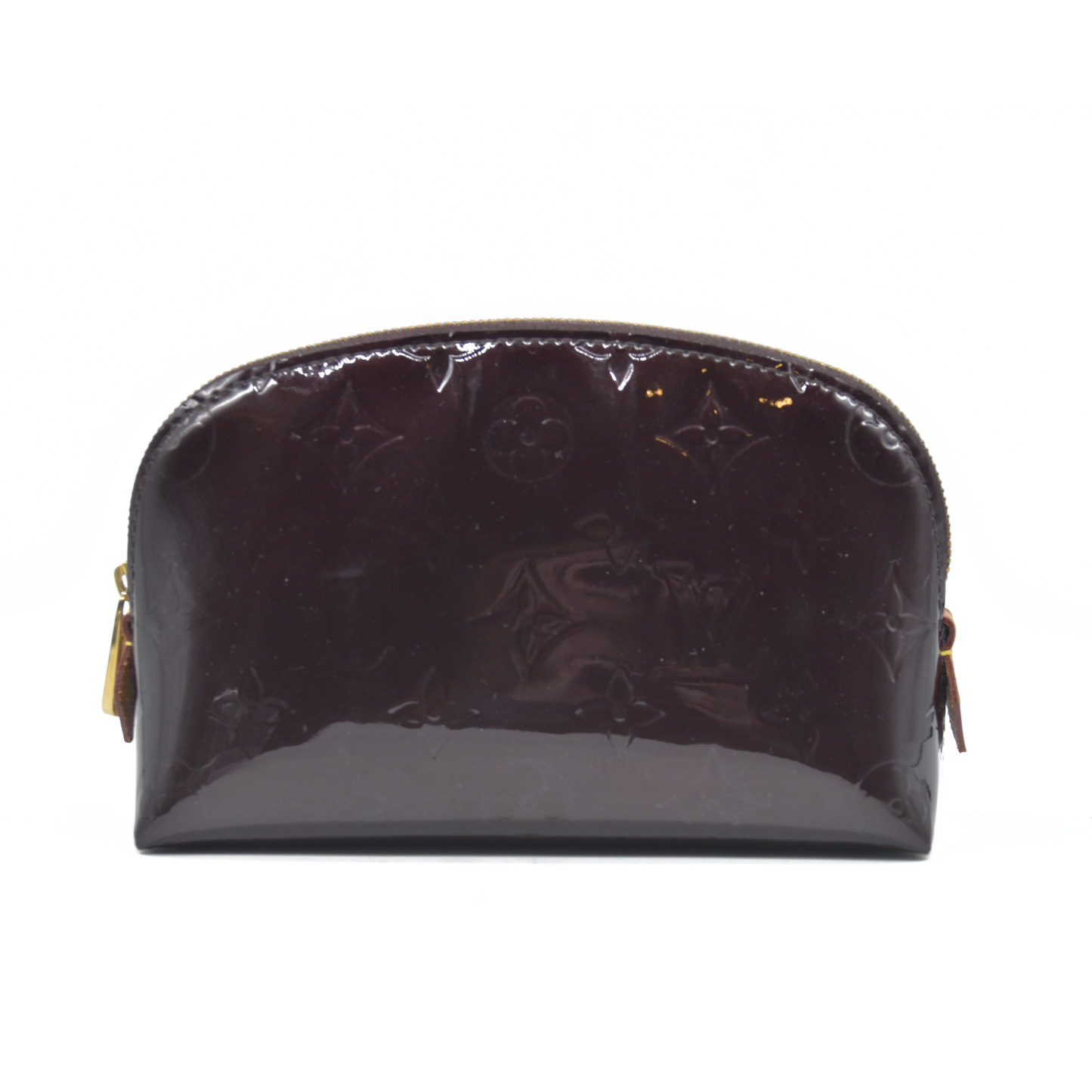 $530 LOUIS VUITTON Vernis Cosmetic Pouch Amarante CONSIGMENT AUCTION