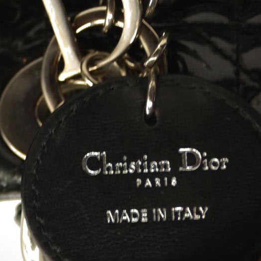 Christian Dior  Patent Cannage Large Lady Dior Black