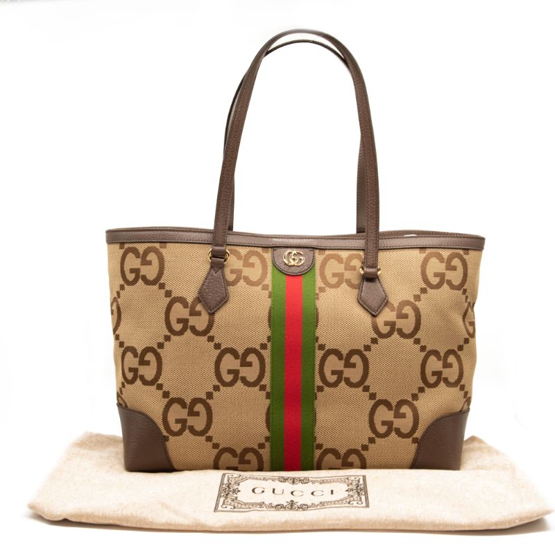 NEW Gucci Ophidia Jumbo GG Medium Canvas Tote Bag