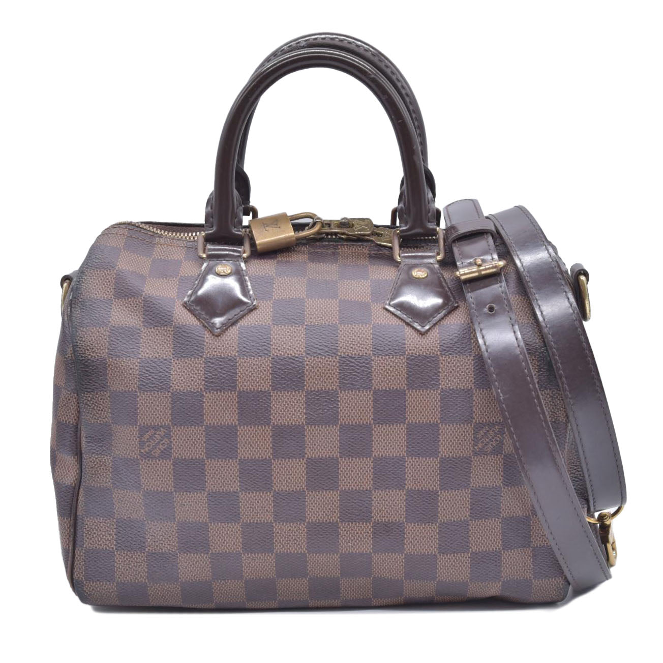 $1980 2016 Louis Vuitton Damier Ebene Speedy Bandouliere 25 CT3186