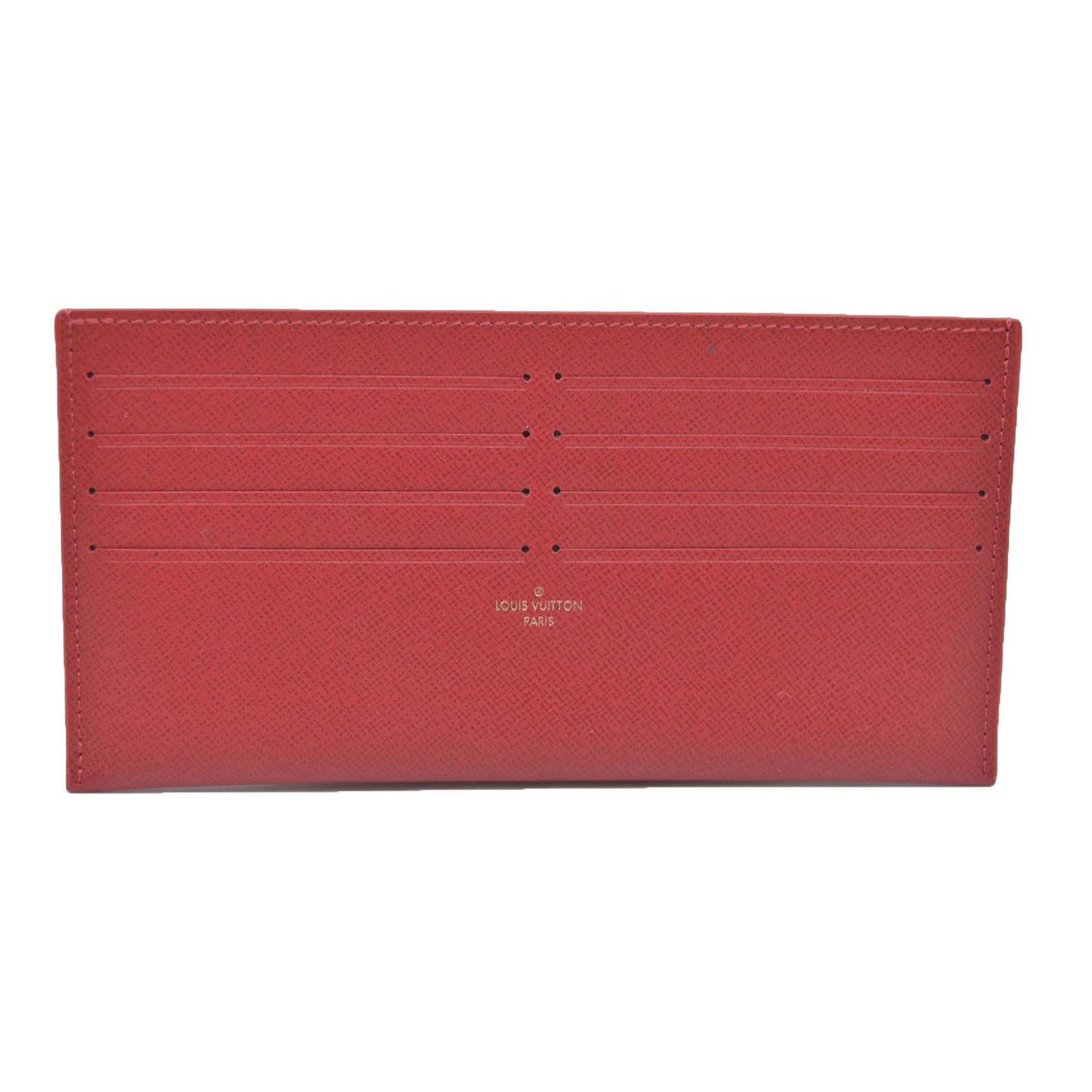 AUCTION Louis Vuitton  Calfskin Pochette Felicie Card Holder Insert Red