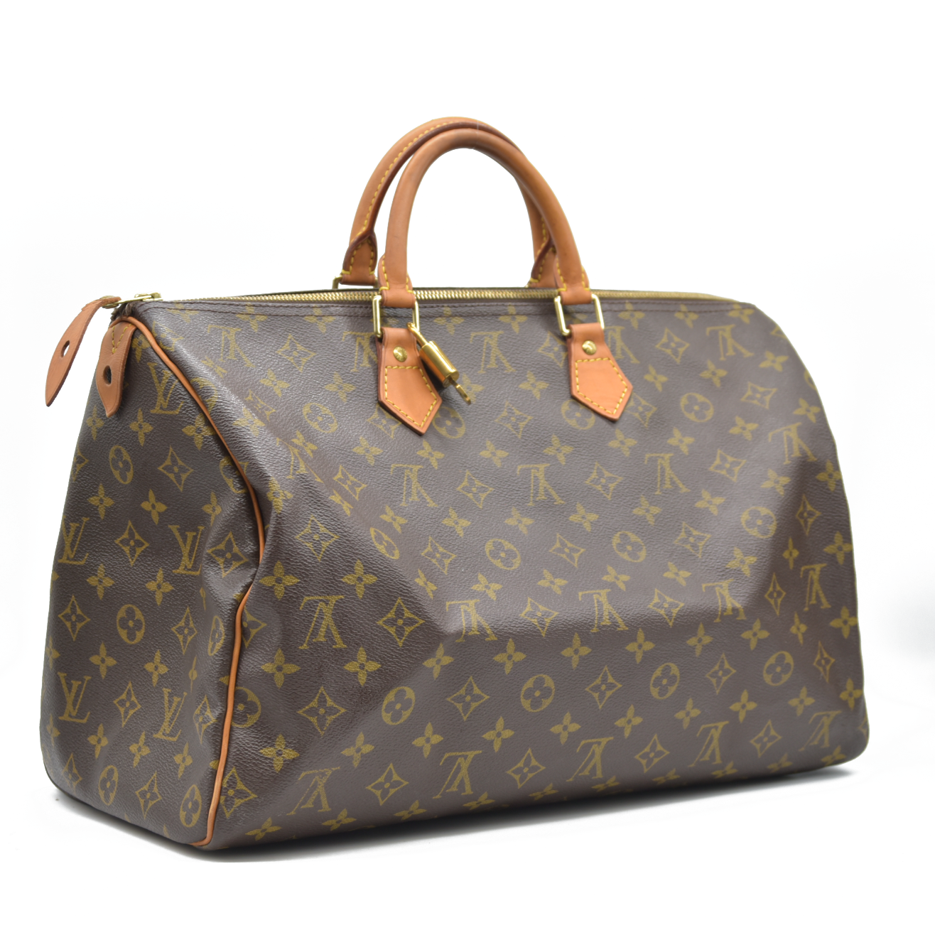 $1660 Louis Vuitton LV Hand Bag Speedy 35 Brown Monogram CONSIGNMENT AUCTION MB0011