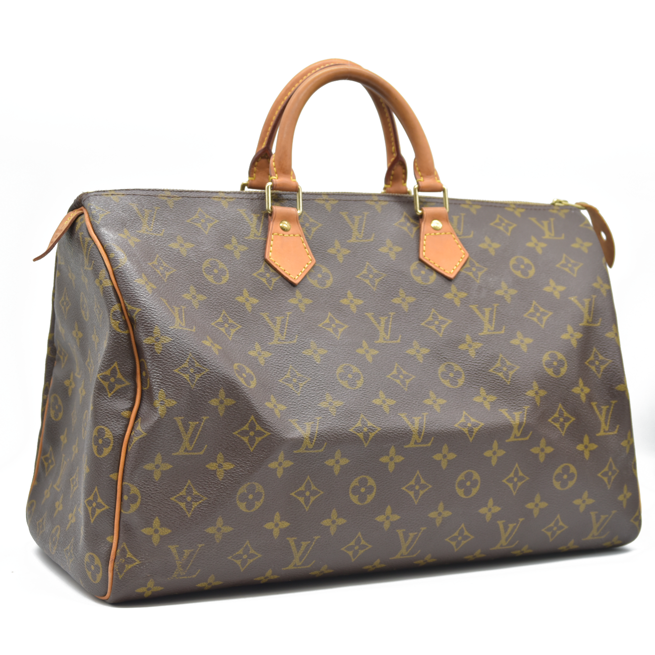 $1660 Louis Vuitton LV Hand Bag Speedy 35 Brown Monogram CONSIGNMENT AUCTION MB0011