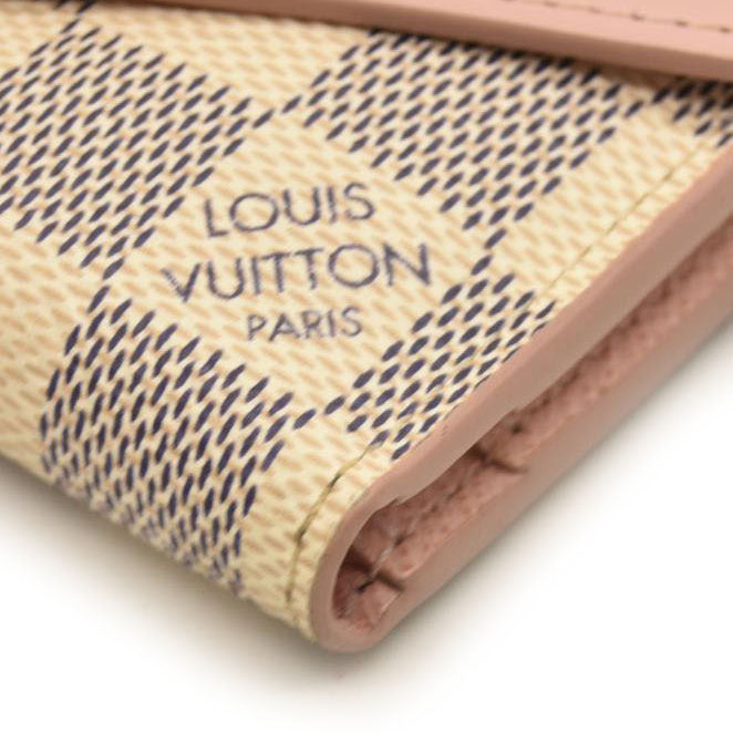 LOUIS VUITTON Damier Azur Zoe Wallet Rose Ballerine