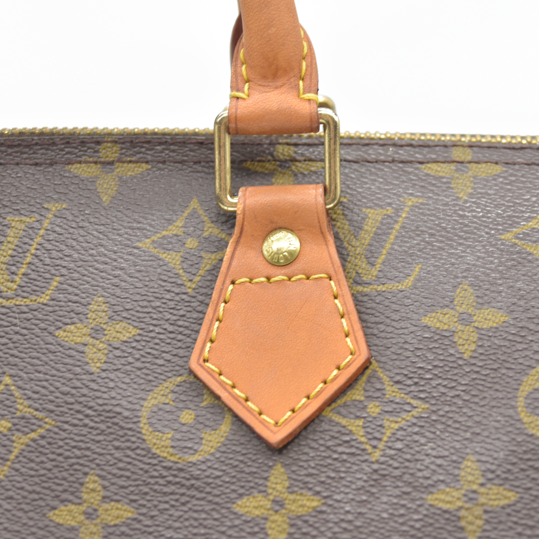 $1660 Louis Vuitton LV Hand Bag Speedy 35 Brown Monogram CONSIGNMENT AUCTION MB0011
