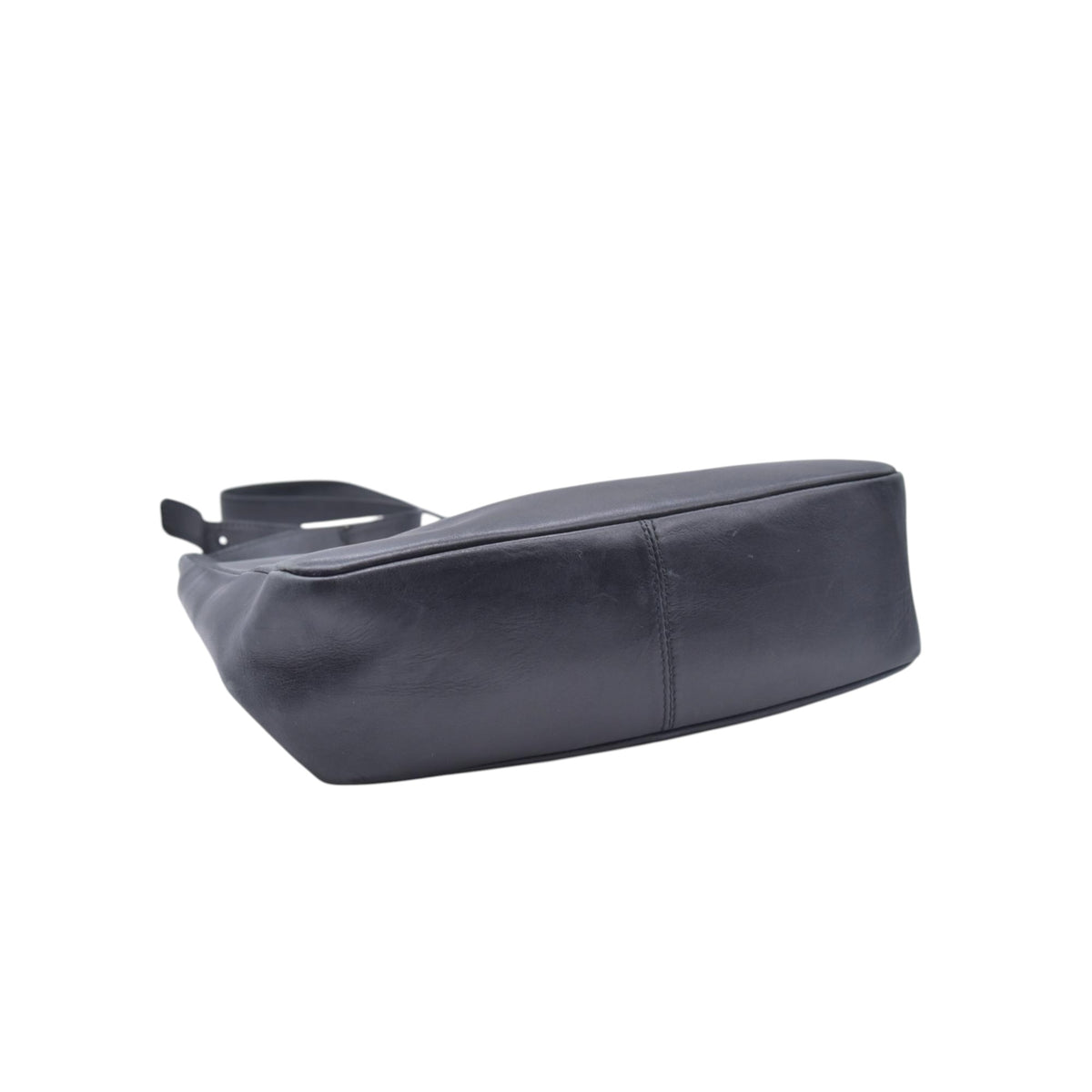 $950 SALVATORE FERRAGAMO Leather Gancini Lock Shoulder Bag Black CONSIGNMENT 10021187