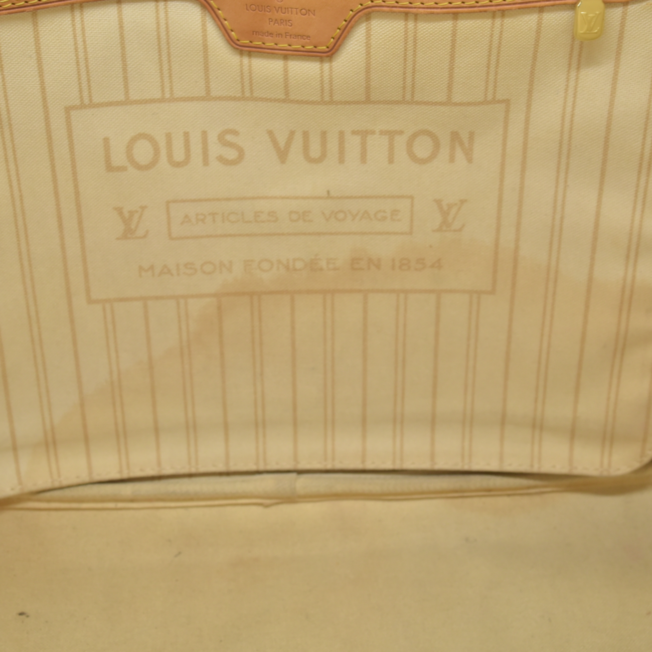 $2130 2014 Louis Vuitton  Damier Azur Neverfull MM AR1134