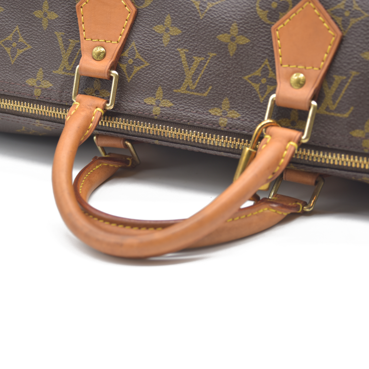$1660 Louis Vuitton LV Hand Bag Speedy 35 Brown Monogram CONSIGNMENT AUCTION MB0011
