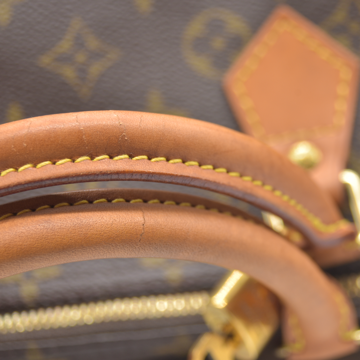 $1660 Louis Vuitton LV Hand Bag Speedy 35 Brown Monogram CONSIGNMENT AUCTION MB0011