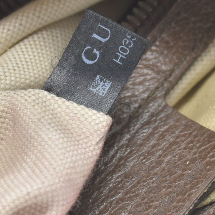 $1750 Gucci GG Supreme Monogram Web Small Ophidia Half Moon Hobo Brown