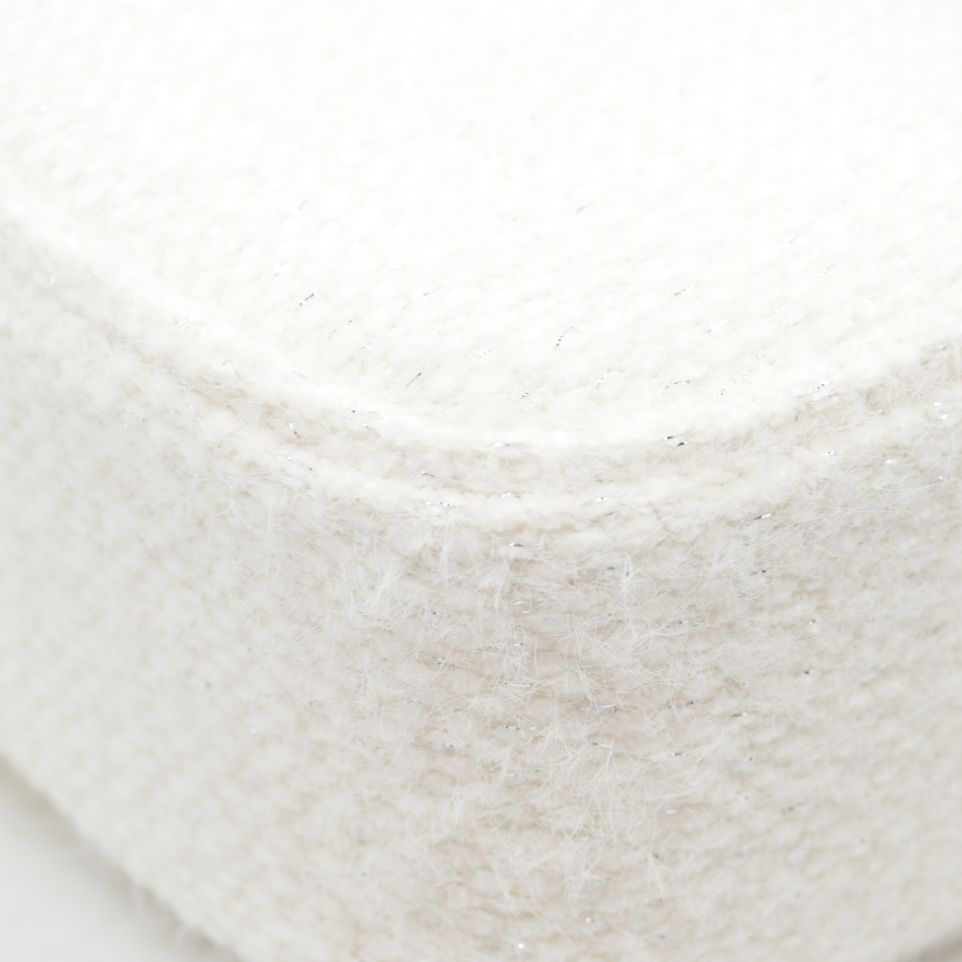 Chanel Beauty Cosmetic Pouch White Tweed Gold 2024