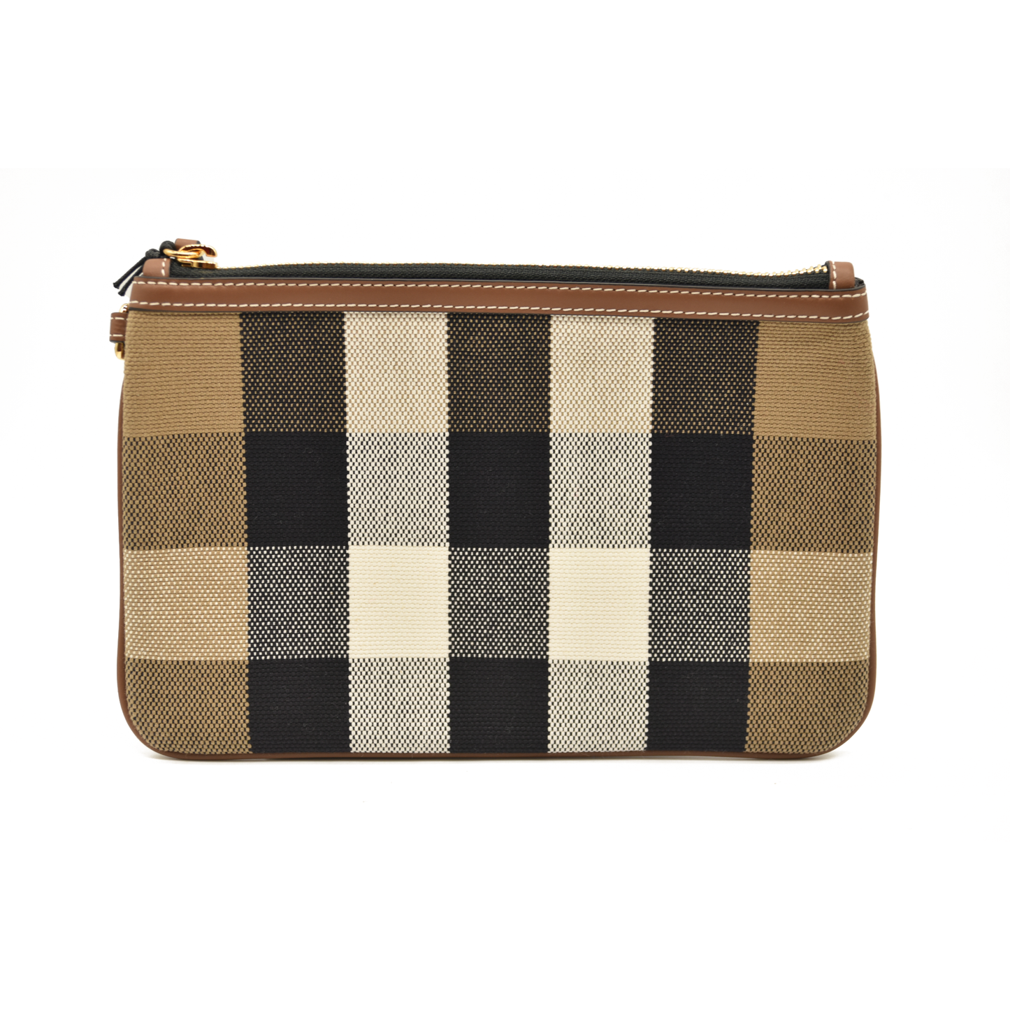 Burberry Peyton Clutch Wristlet Pouch House Check Canvas