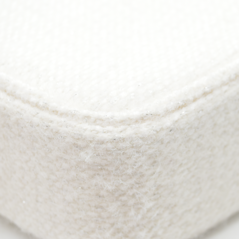 Chanel Beauty Cosmetic Pouch White Tweed Gold 2024