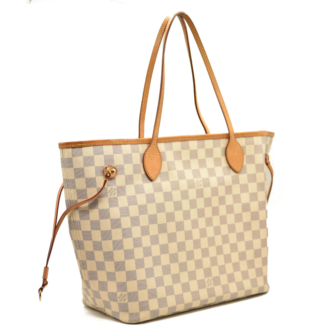 Louis Vuitton Damier Azur Neo Neverfull MM Rose Ballerine with Pouch FL2128