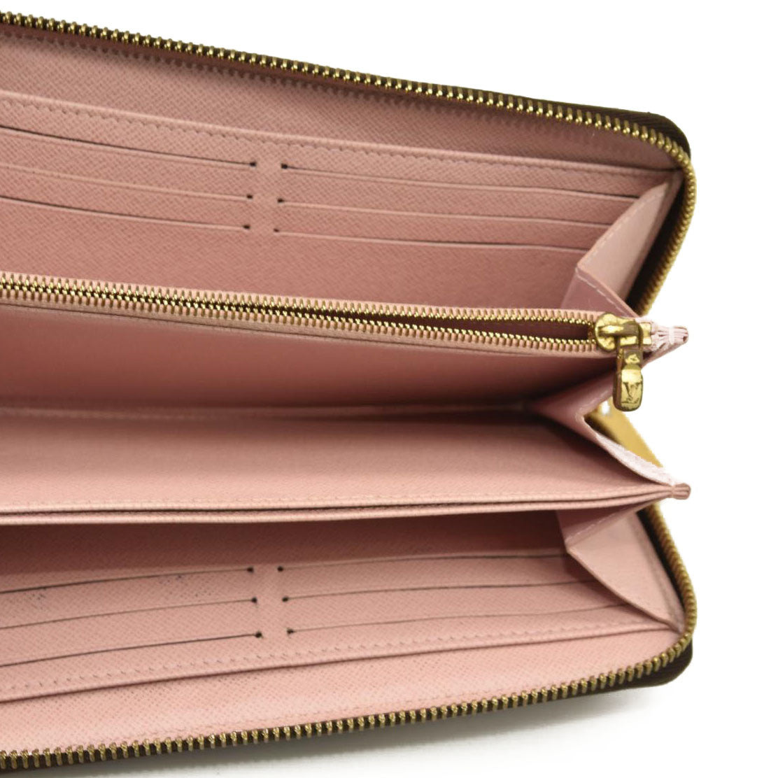 LOUIS VUITTON Monogram Zippy Wallet Rose Ballerine