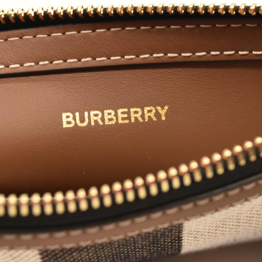 Burberry Peyton Clutch Wristlet Pouch House Check Canvas