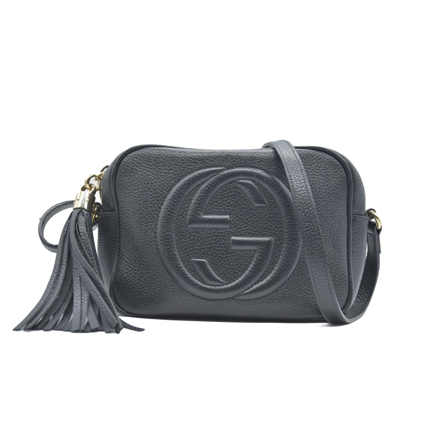 GUCCI Soho Shoulder Bag Black Leather