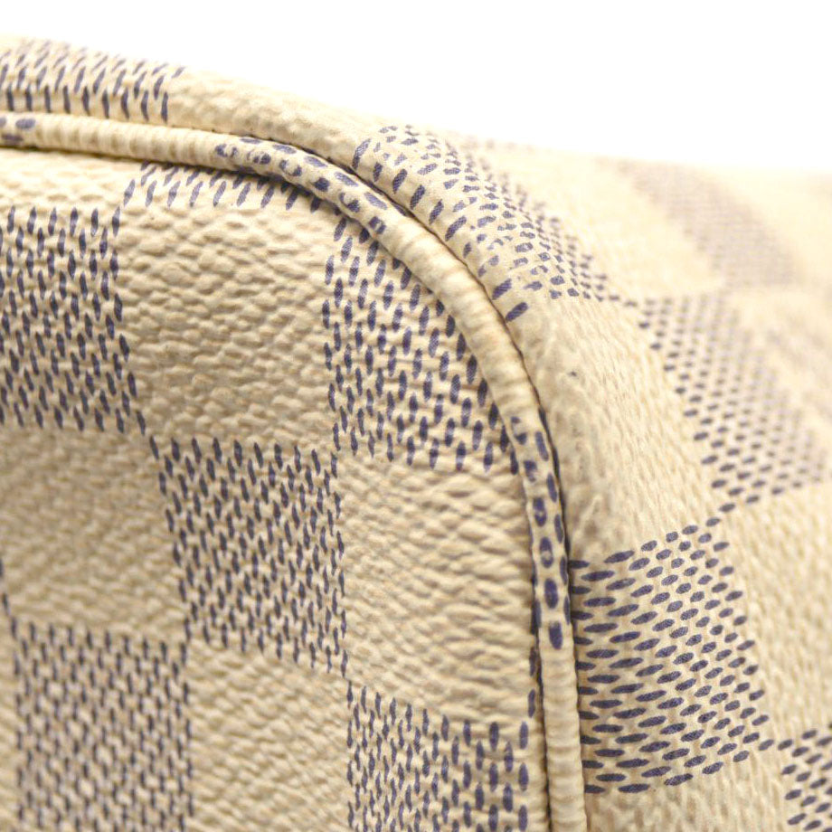 Louis Vuitton Damier Azur Neo Neverfull MM Rose Ballerine with Pouch FL2128