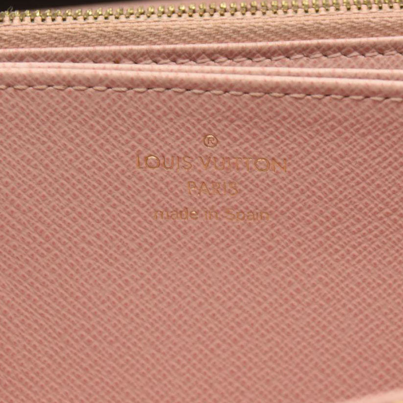 LOUIS VUITTON Monogram Zippy Wallet Rose Ballerine