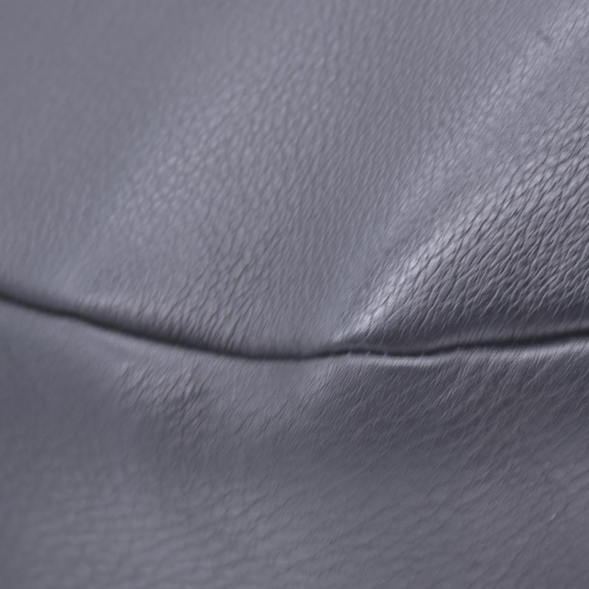$890 SALVATORE FERRAGAMO Leather Gancini Shoulder Bag Dark Grey CONSIGNMENT 10021182