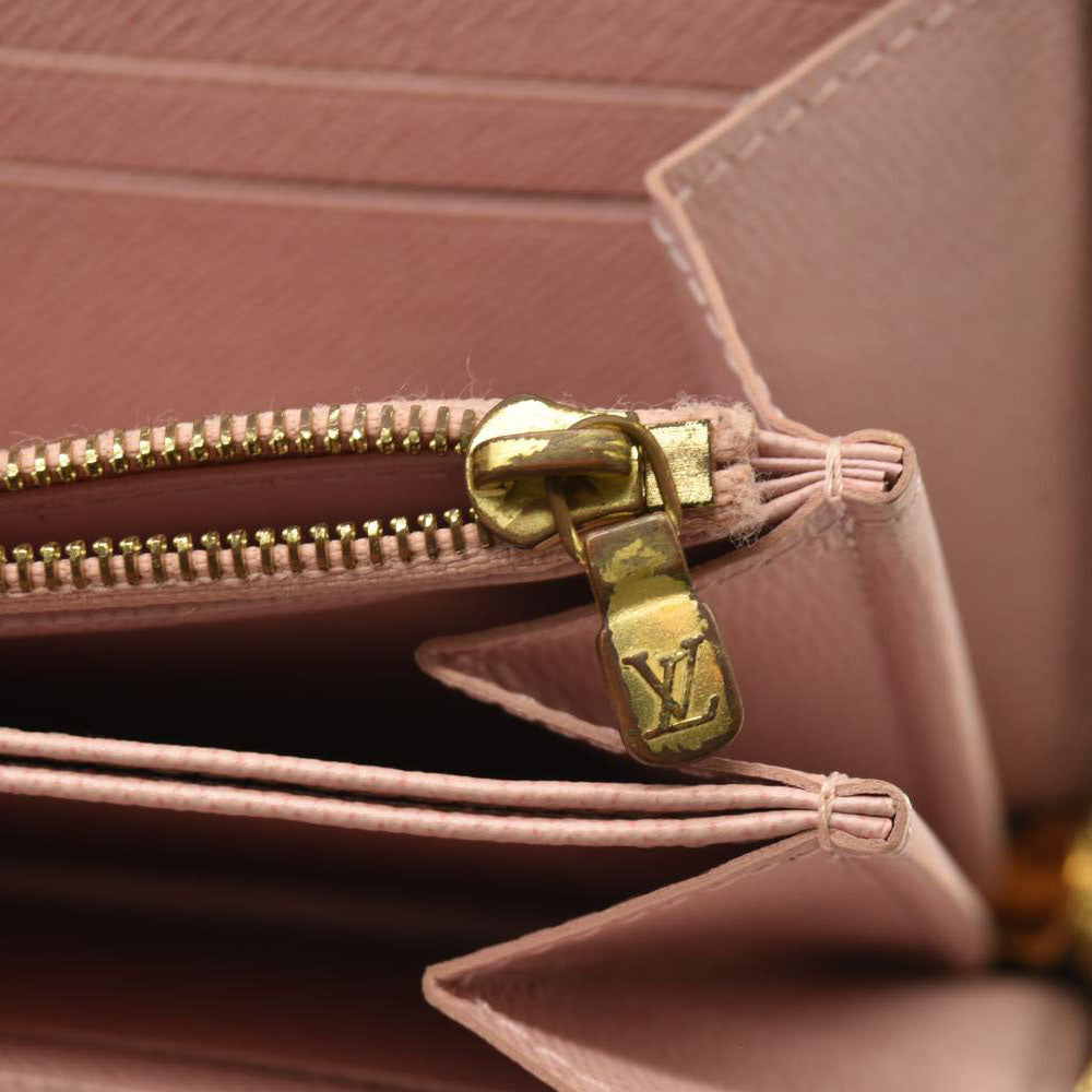 LOUIS VUITTON Monogram Zippy Wallet Rose Ballerine