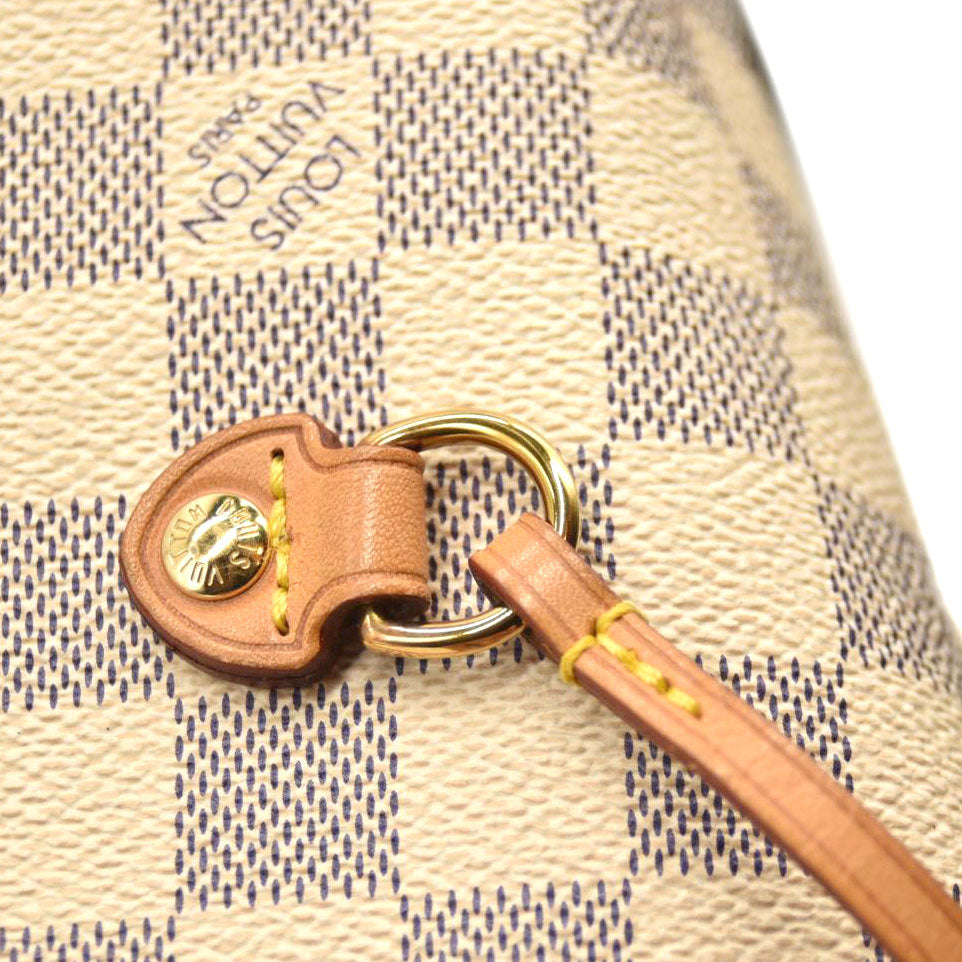 Louis Vuitton Damier Azur Neo Neverfull MM Rose Ballerine with Pouch FL2128