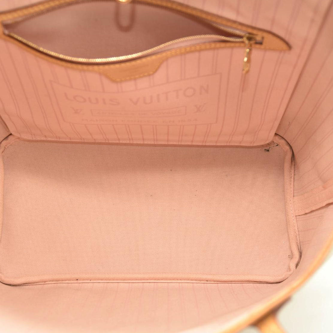 Louis Vuitton Damier Azur Neo Neverfull MM Rose Ballerine with Pouch FL2128